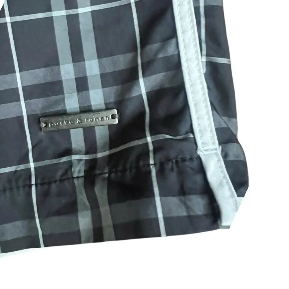 🩳‎ Parke & Ronen Men’s Plaid Swim Shorts — Size 38